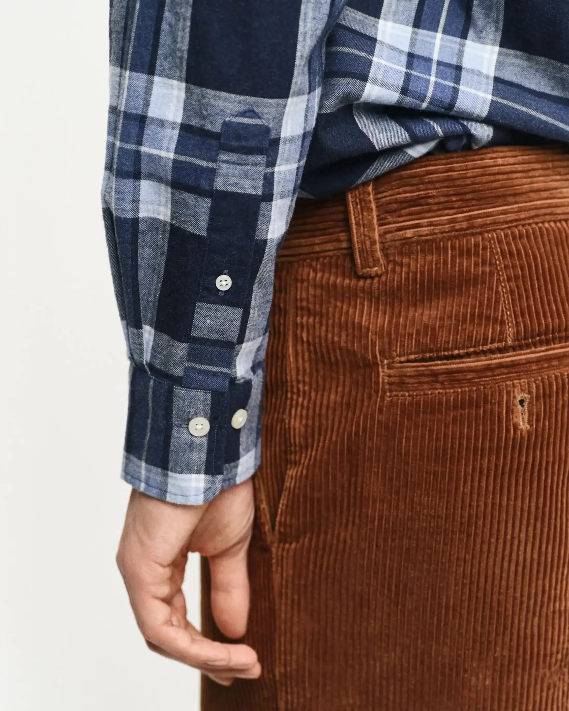 GANT Regular Tartan Melange Check Shirt Evening Blue