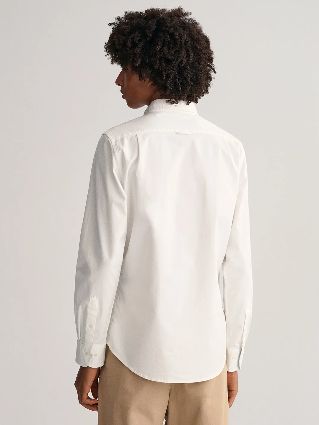 Gant White Oxford Stretch Slim Fit Shirt
