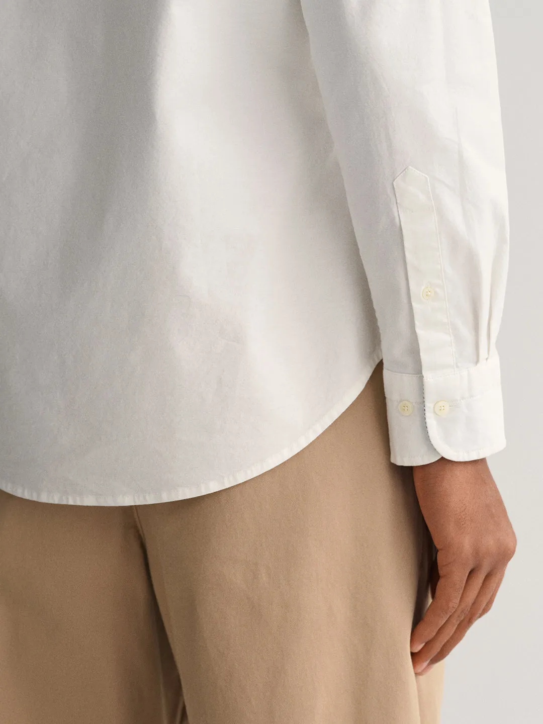 Gant White Oxford Stretch Slim Fit Shirt