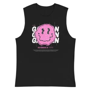 Gaysian Pride Pink Smiley Streetwear Inspired Design Relaxed Fit Sleeveless Tank Top