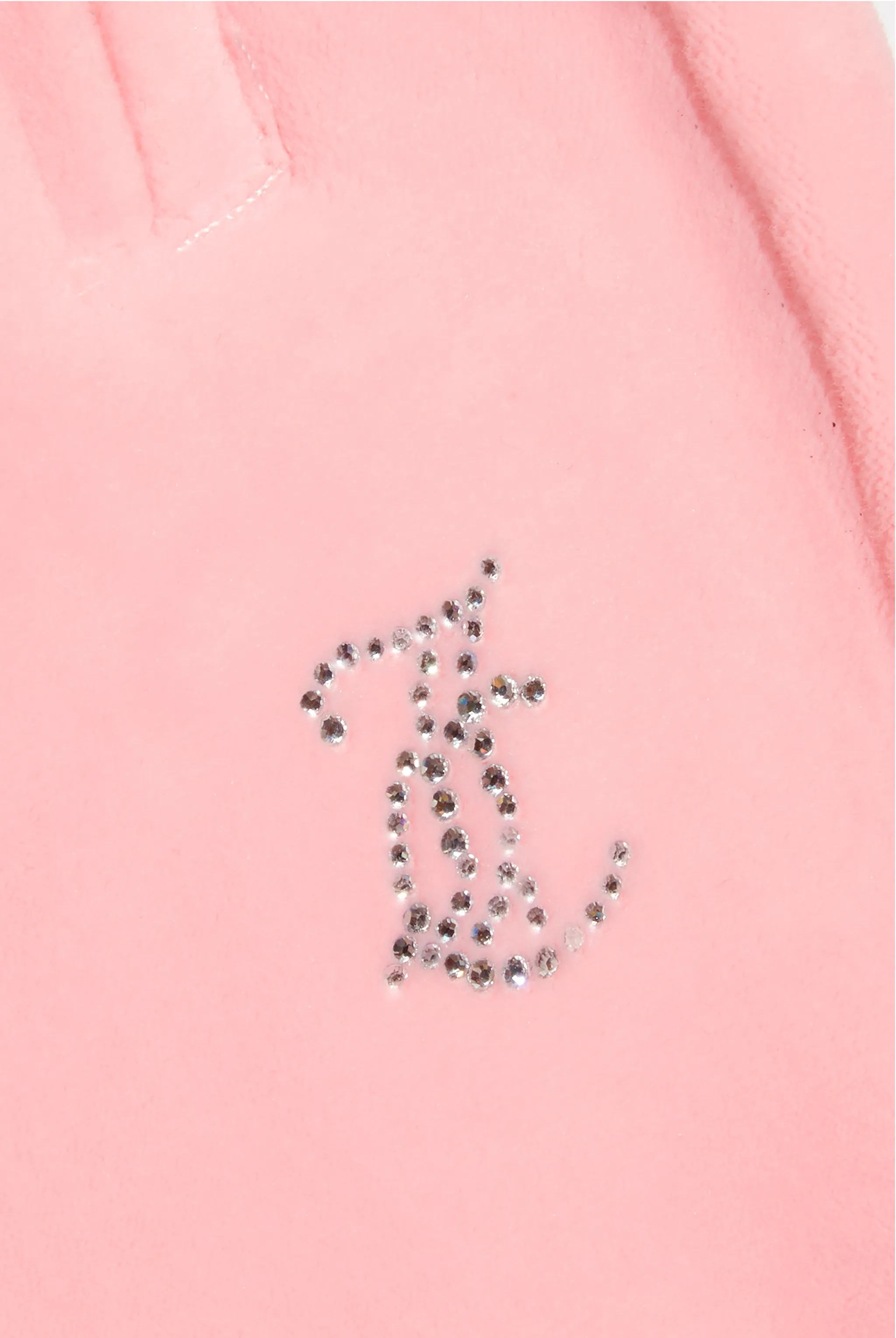 'GEMINI' JUICY PINK VELOUR DIAMANTÉ TRACKSUIT BOTTOM