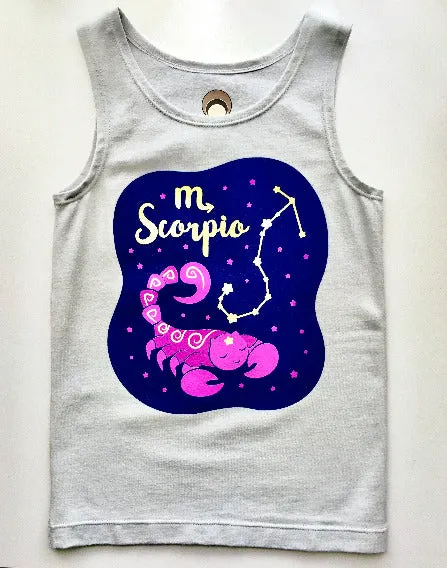 Girls Scorpio Zodiac Sign Colored Graphic Tank Top