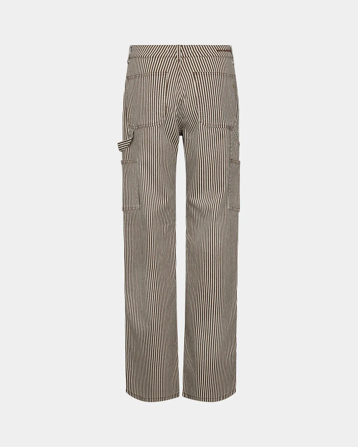 GITTESW TROUSERS - Brown Striped