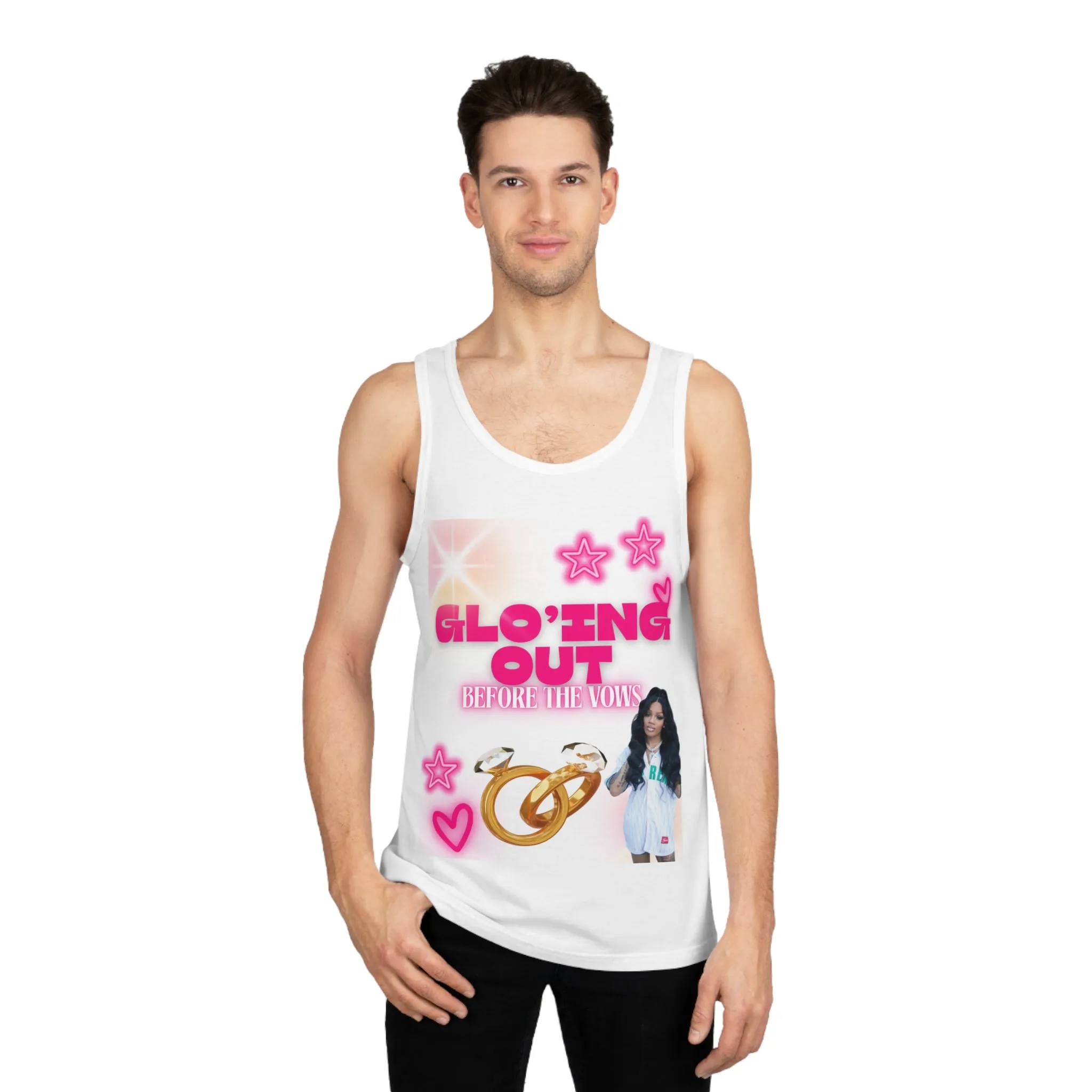 Glo'ing Out Unisex Softstyle™ Tank Top - Fun Pre-Wedding Celebration Wear