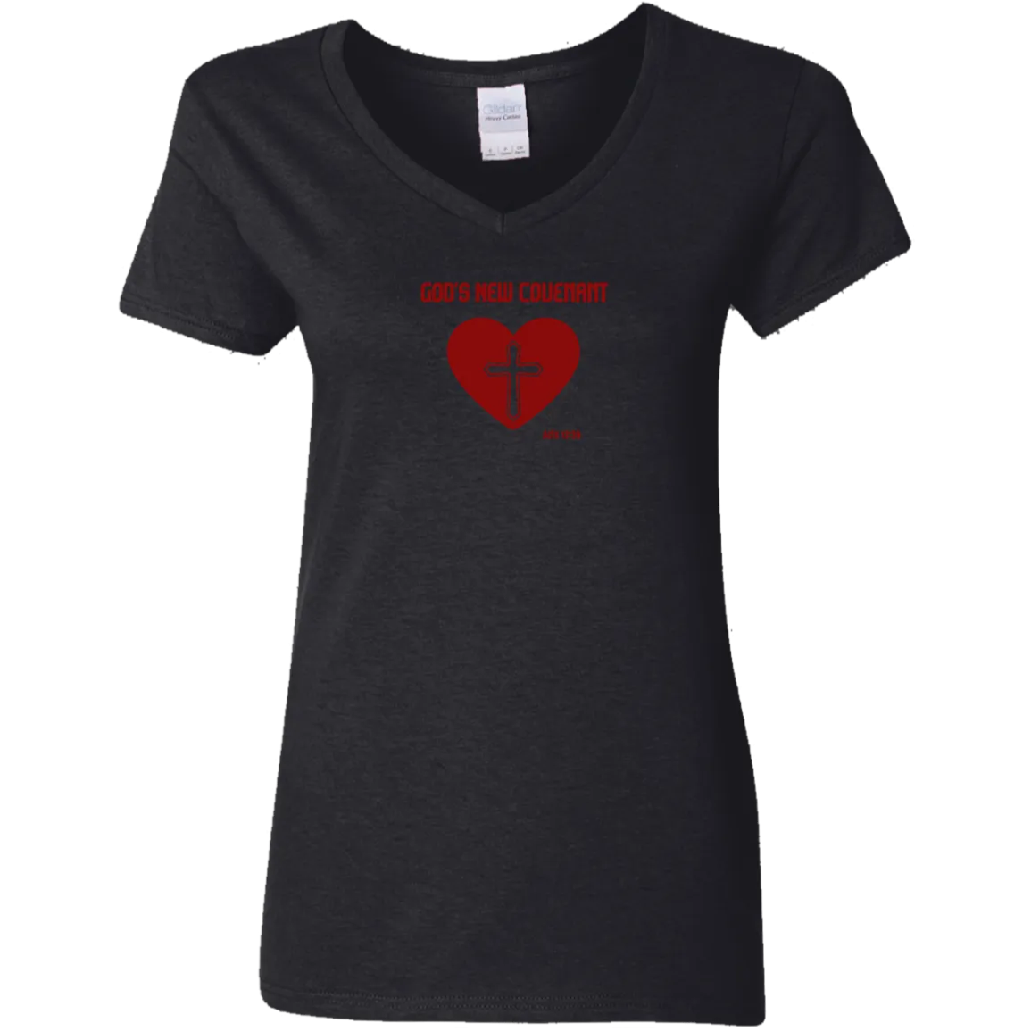 God’s New Covenant Ladies V-Neck Tee