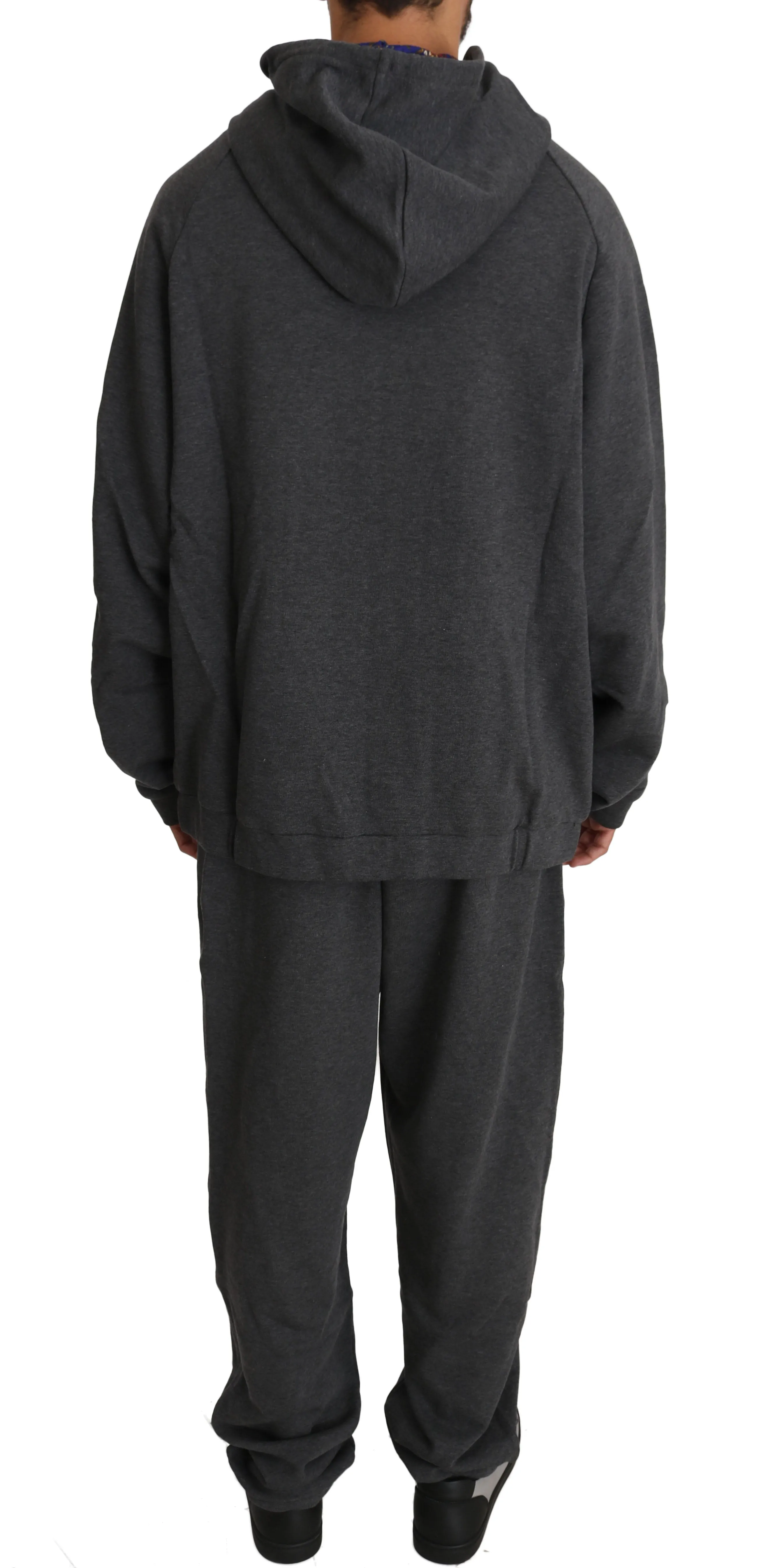 Gray Cotton Sweater Pants Tracksuit