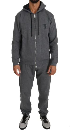 Gray Cotton Sweater Pants Tracksuit