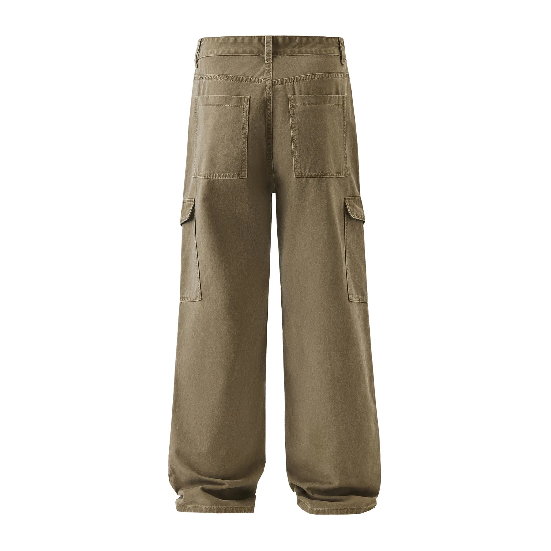 Guys Vintage Washed Baggy Parachute Pants