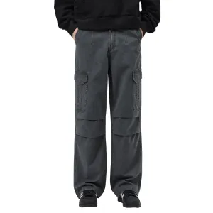 Guys Vintage Washed Baggy Parachute Pants