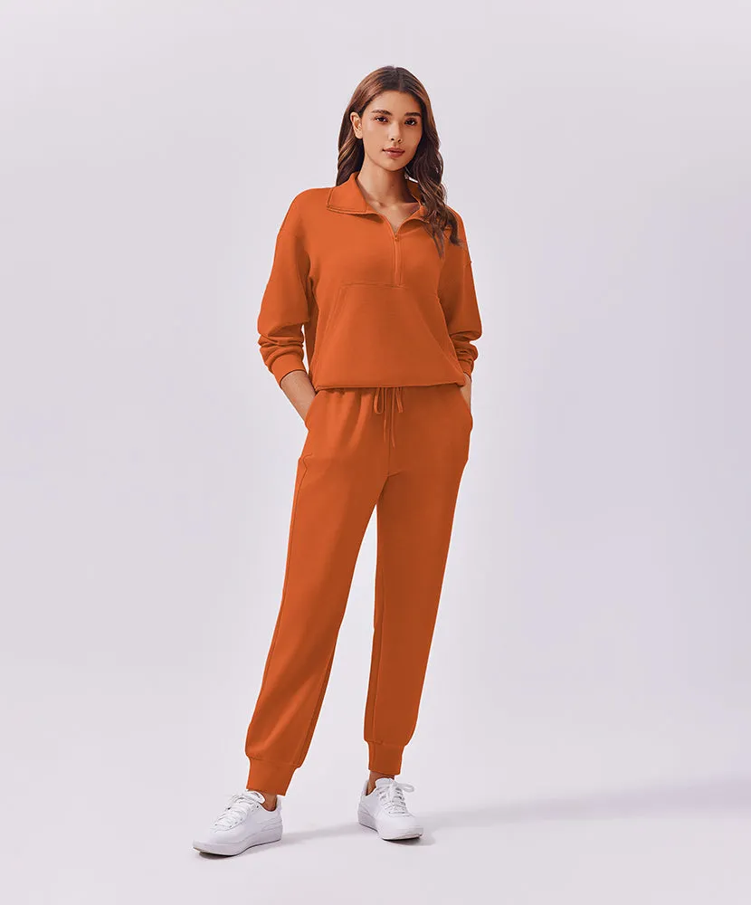Half Zip Sweatsuit Matching Set