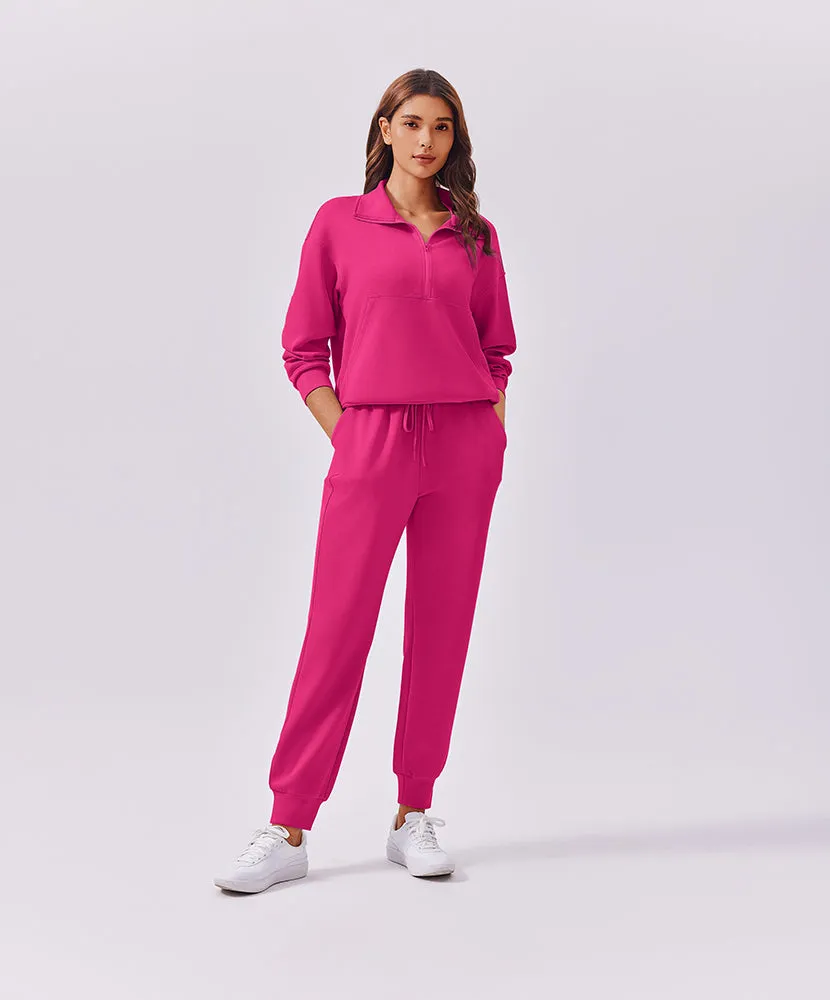 Half Zip Sweatsuit Matching Set