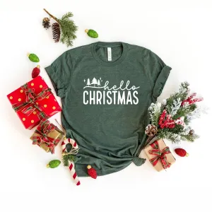 Hello Christmas Trees | Short Sleeve Crew Neck