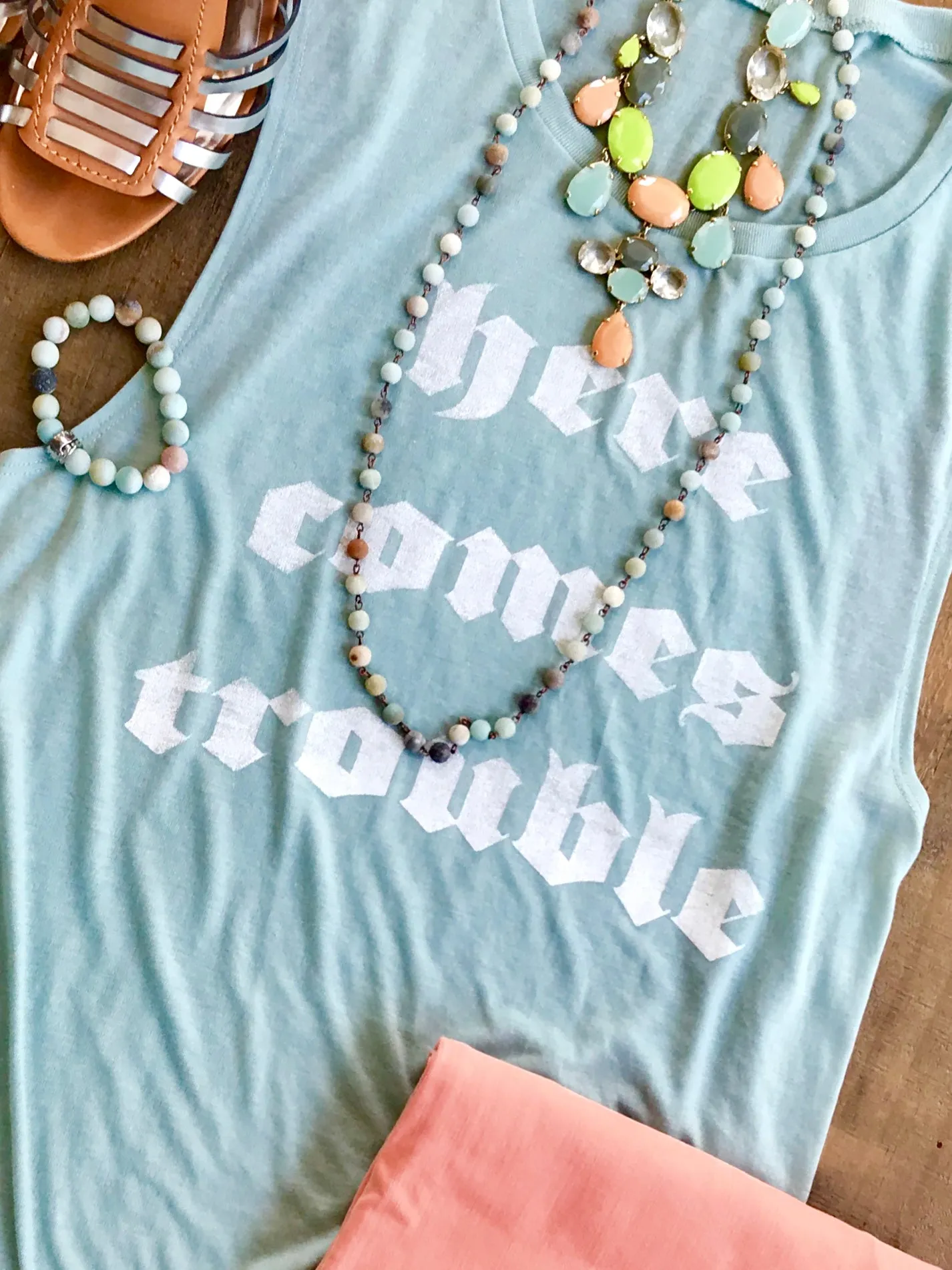 HERE COMES TROUBLE MUSCLE TANK