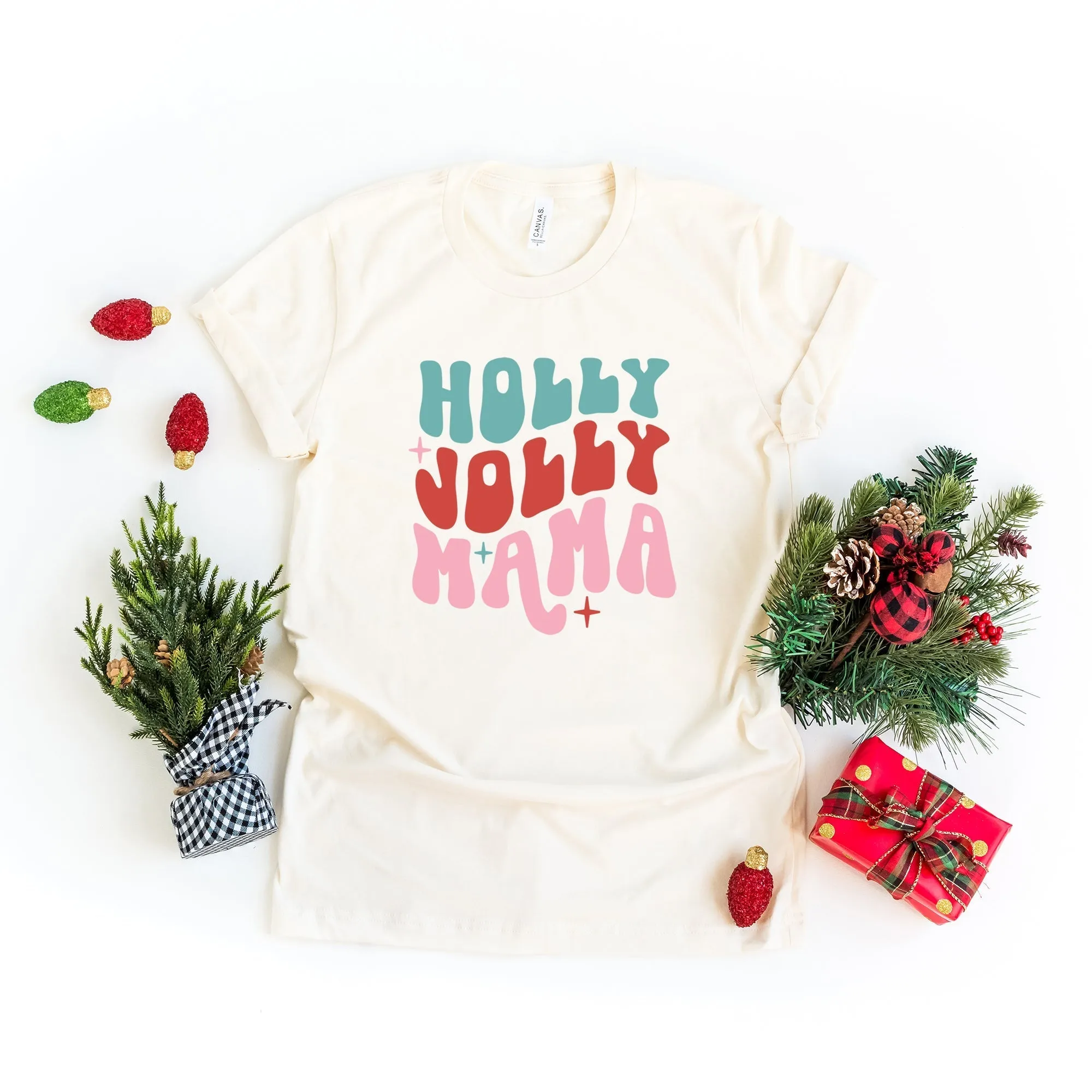 Holly Jolly Mama Bold | Short Sleeve Crew Neck