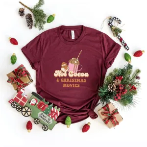 Hot Cocoa And Christmas Movies | Short Sleeve Crew Neck