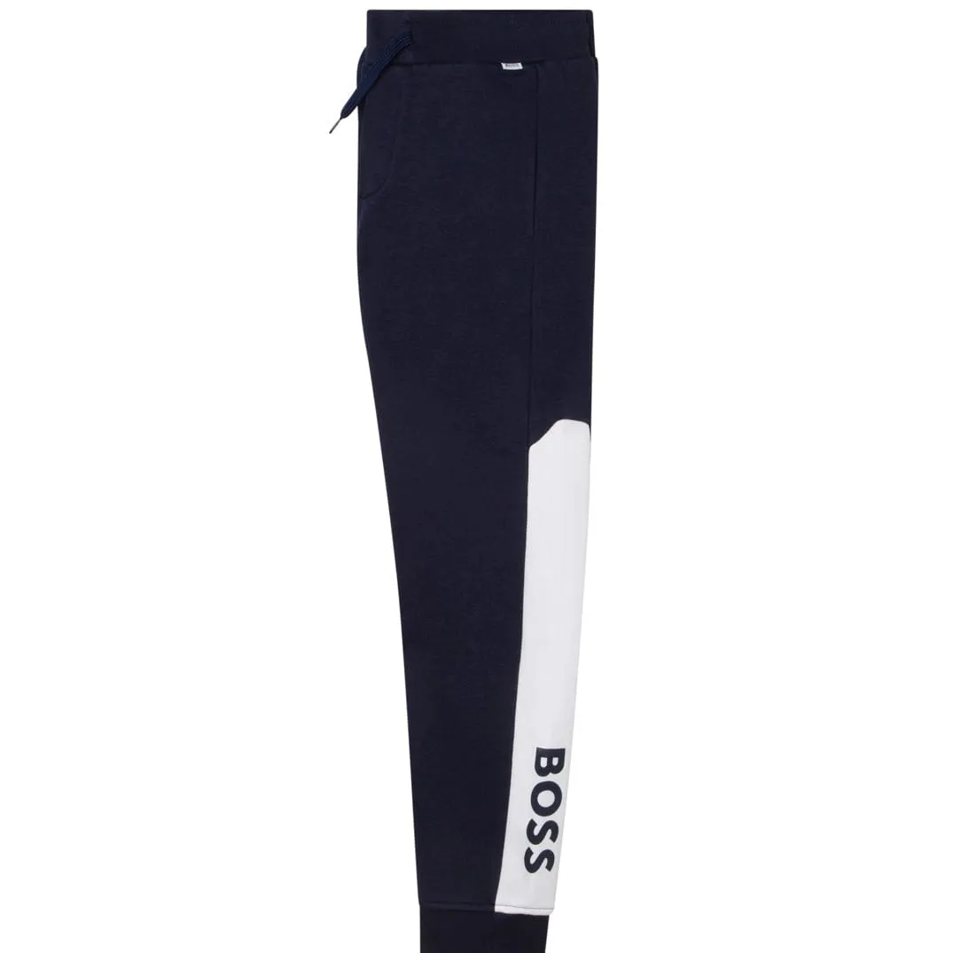 HUGO BOSS - Zip Hoodie Logo Tracksuit  -  Navy