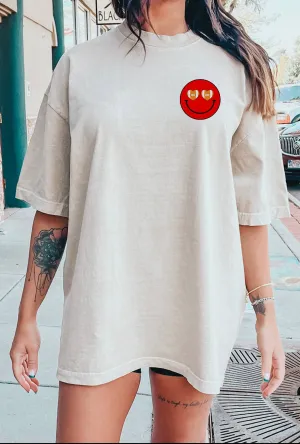 Huntington Smiley Spirit Tee: Natural