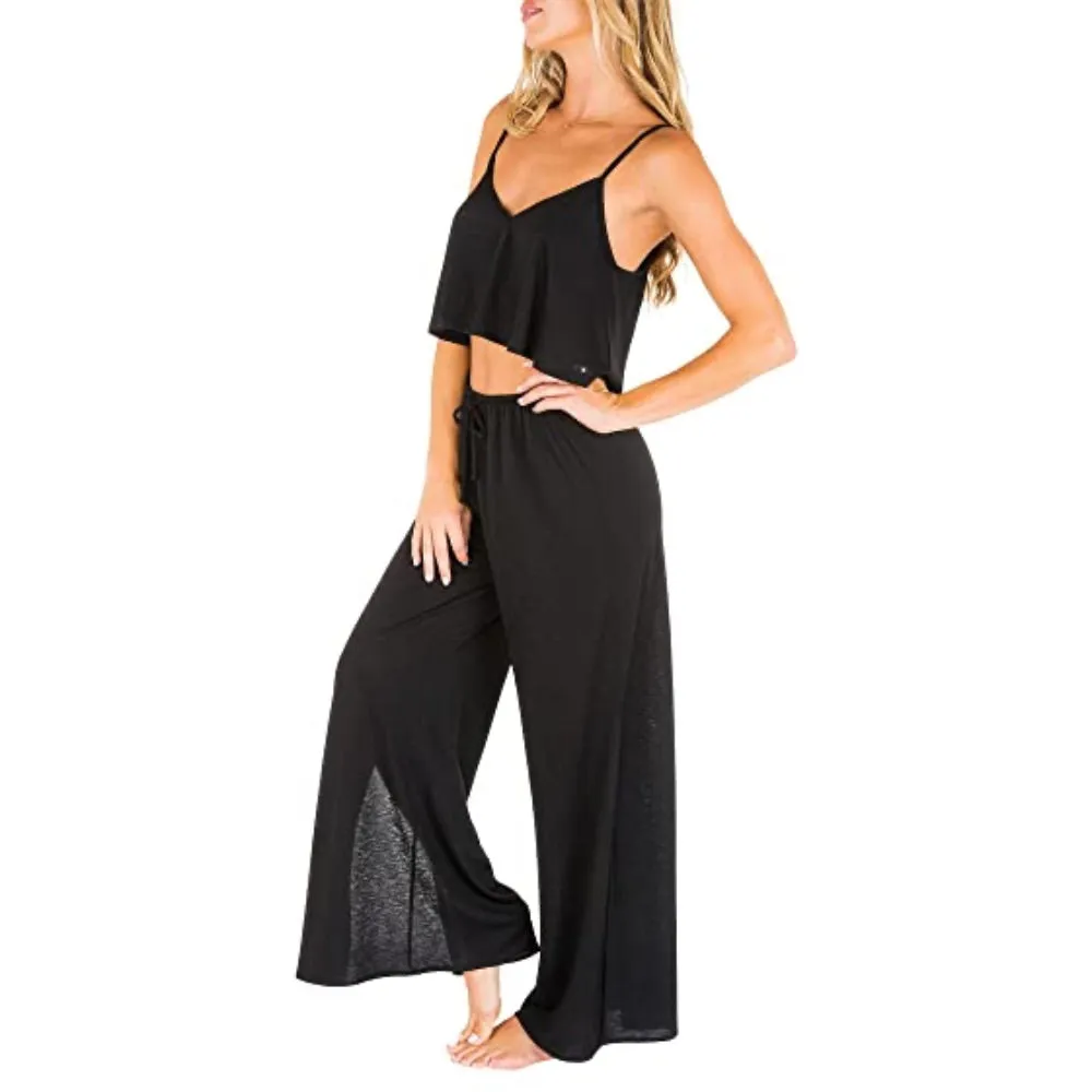 HURLEY SOLID SIDE SPLIT PANT BLACK