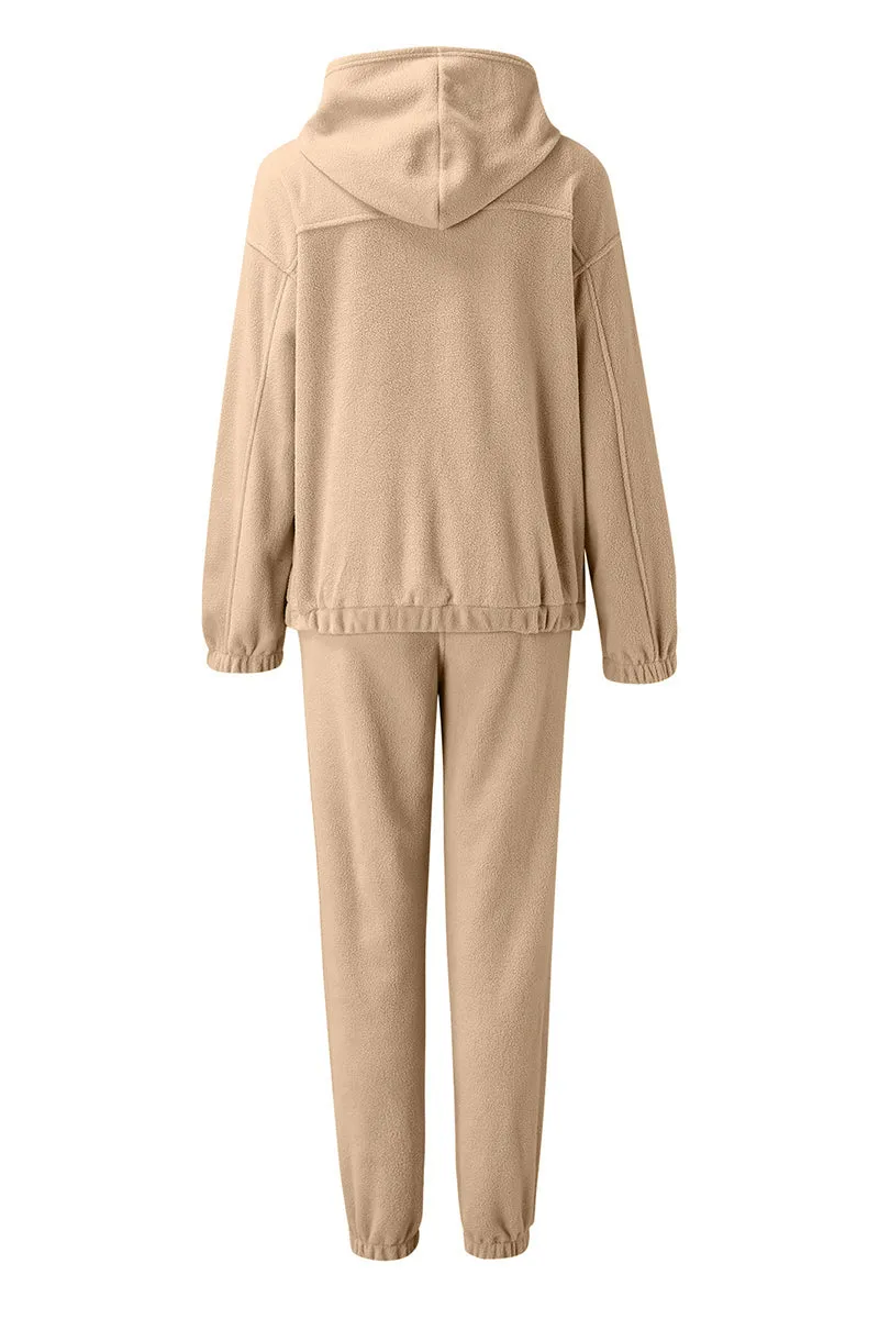 HUS1215 Casual Zip-Up Tracksuit Set