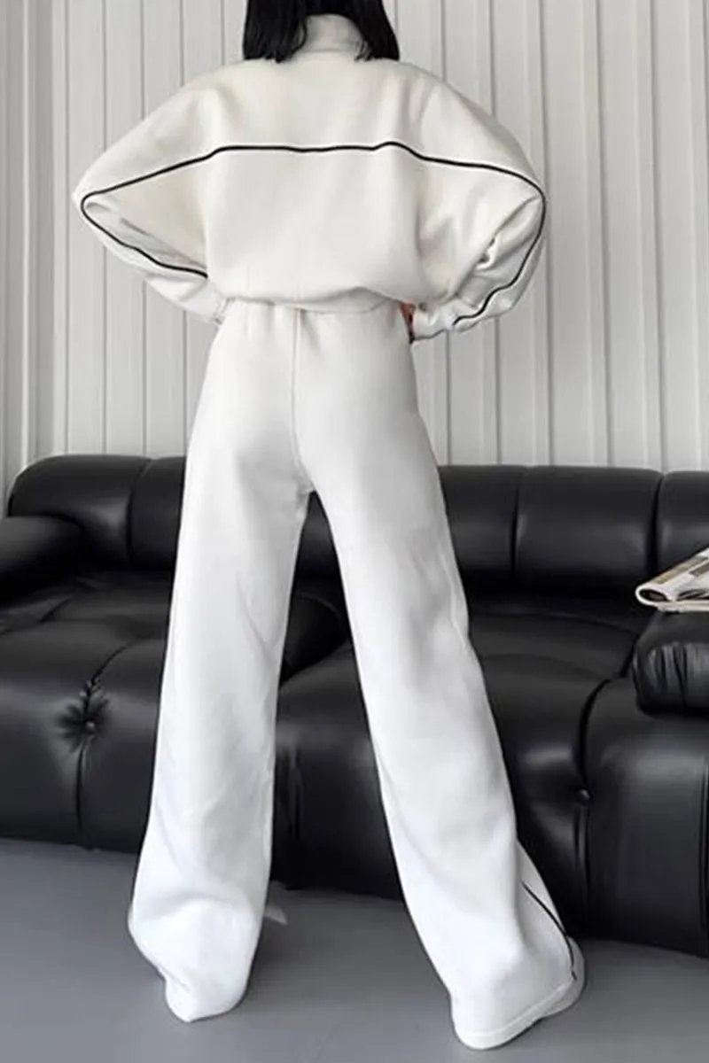 HUS1259 Relaxed Fit Zip-Up Tracksuit Set
