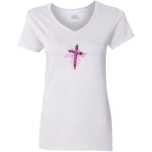 I Am a Child of God Ladies V-Neck Tee Shirt