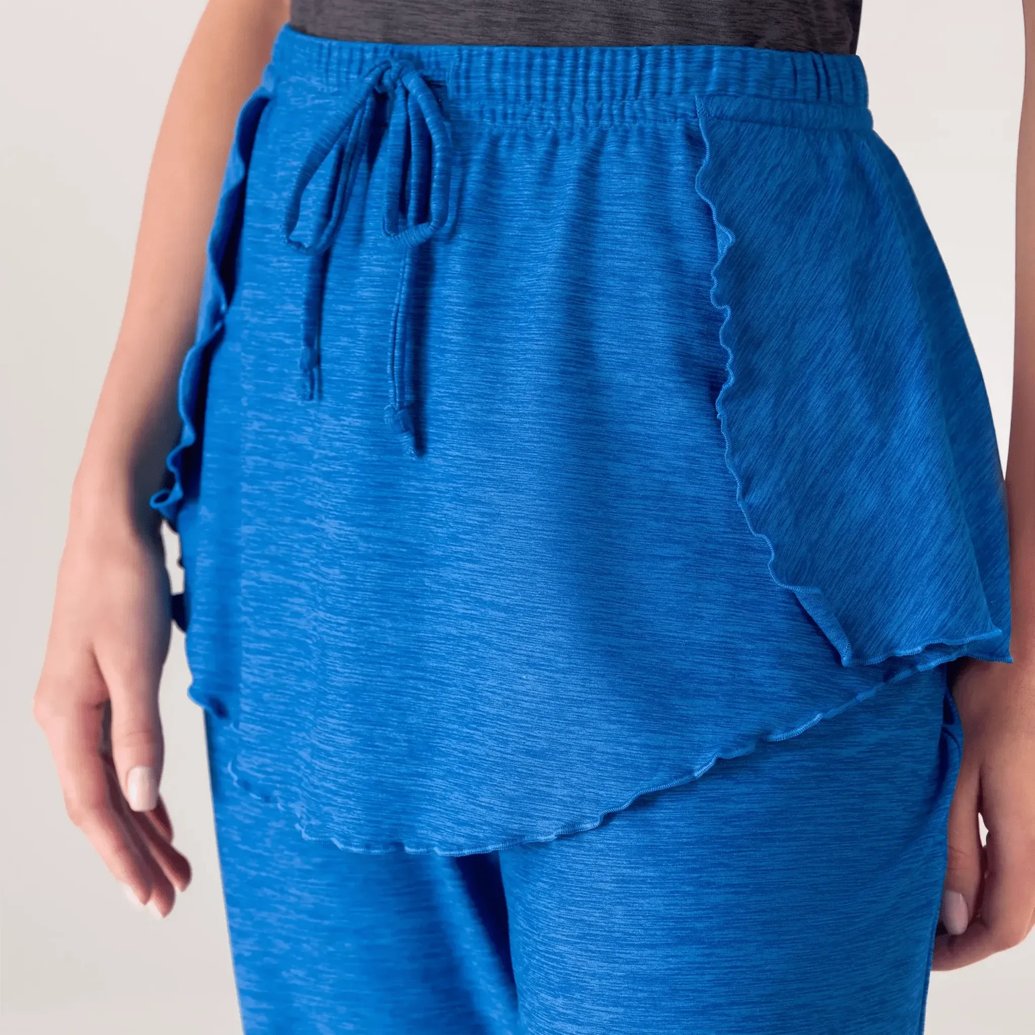 Inner Beat Dance Pants with Skirt - KDF BLUE