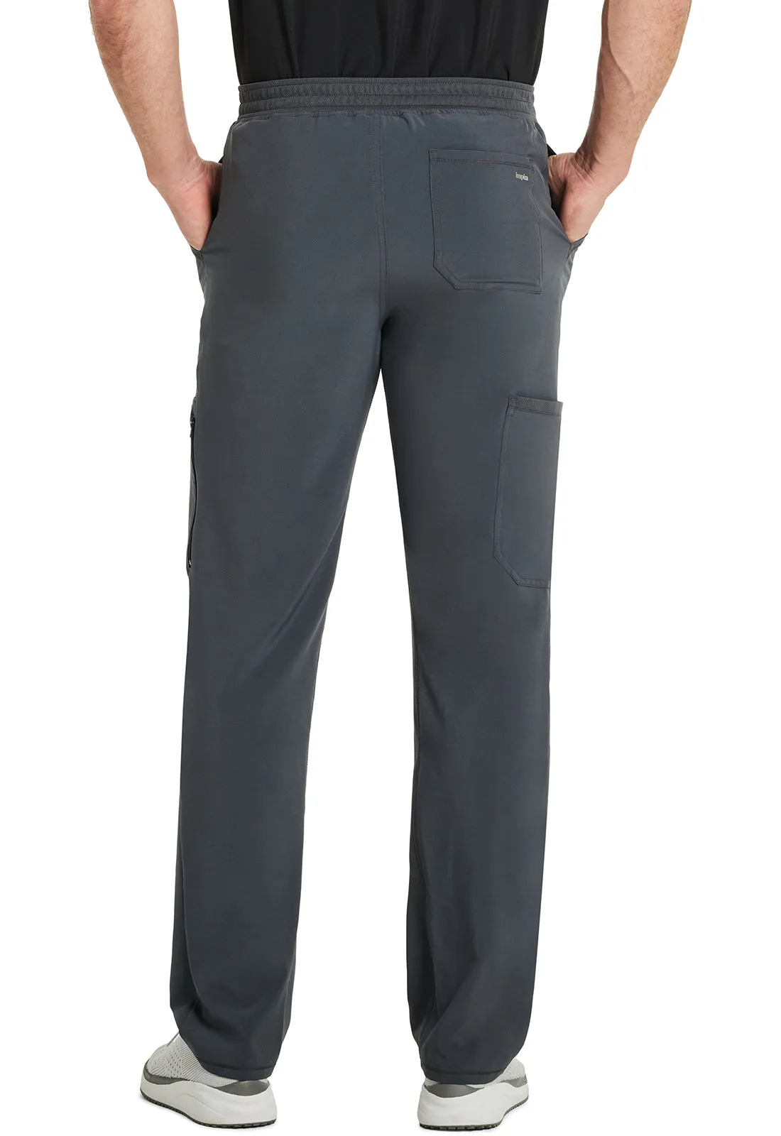Inspira Flex IP067A Men's Zip Fly Tapered Leg Cargo Pants Pewter