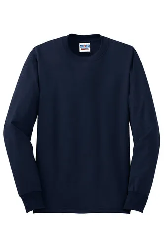 Jerzees Unisex long sleeve T Shirt in Navy