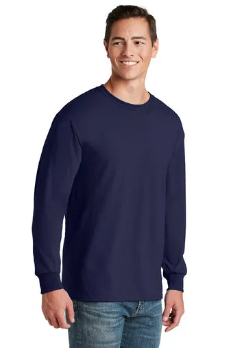 Jerzees Unisex long sleeve T Shirt in Navy