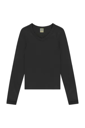 Jill Long Sleeve Tee in Black