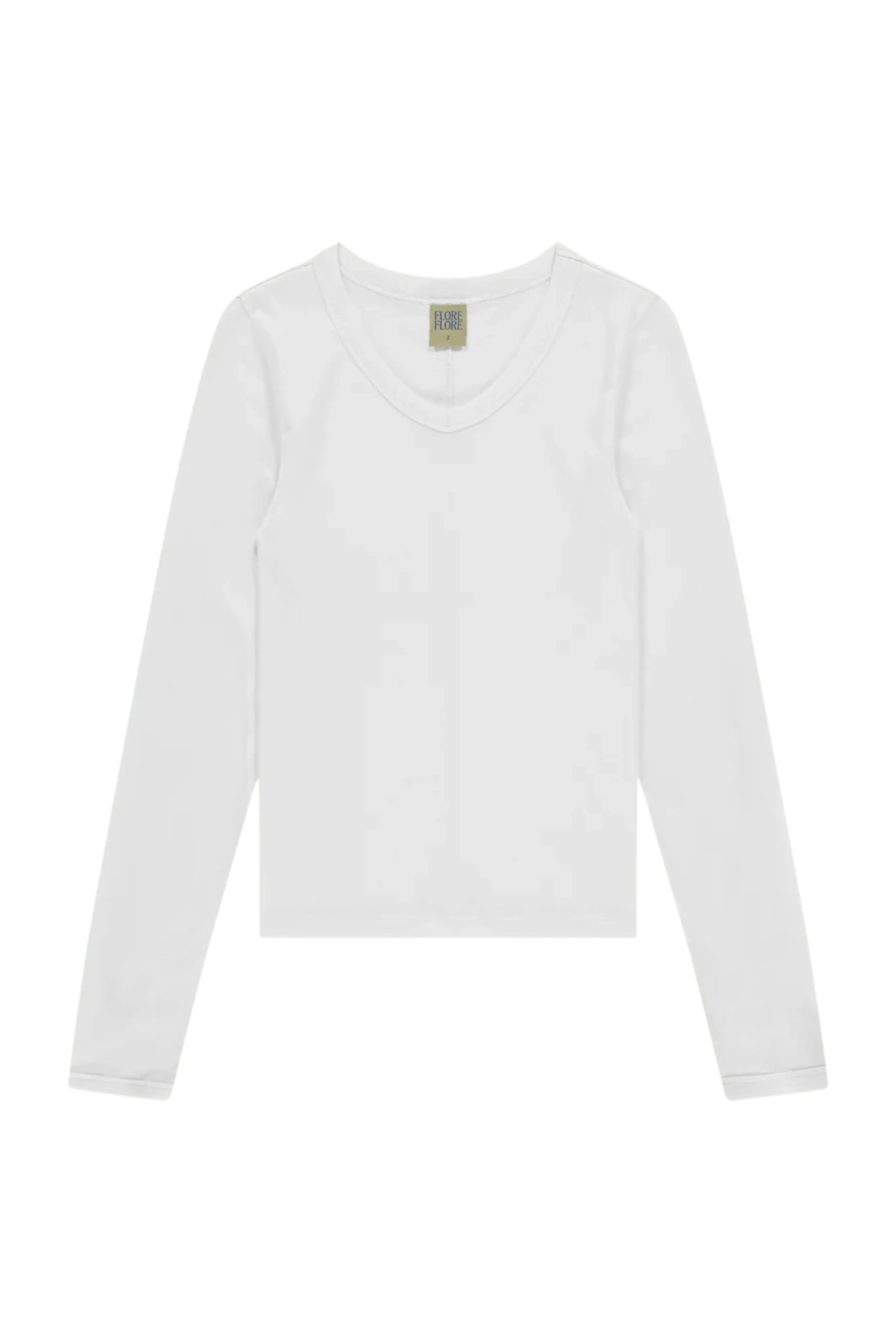 Jill Long Sleeve Tee in White