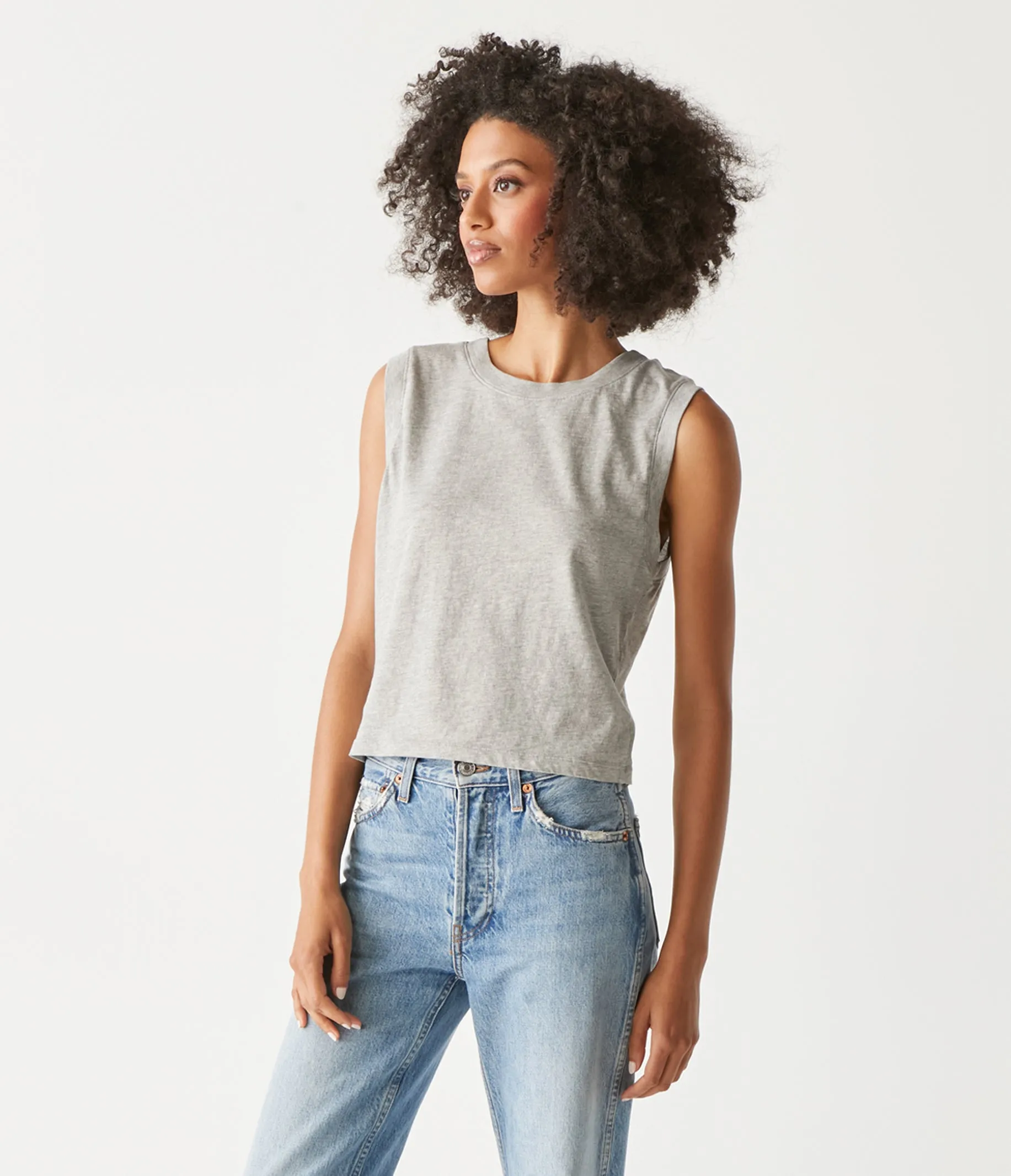 Johnnie Cropped Muscle Tank