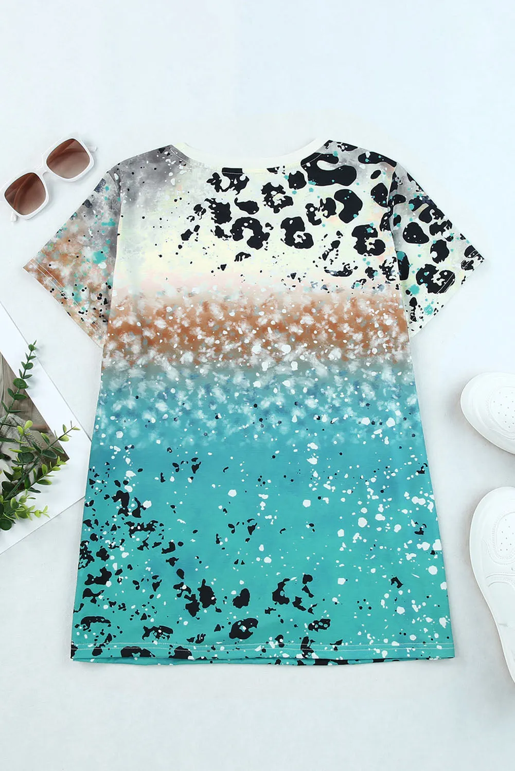 just PRAY Western Fashion Mix Print T Shirt