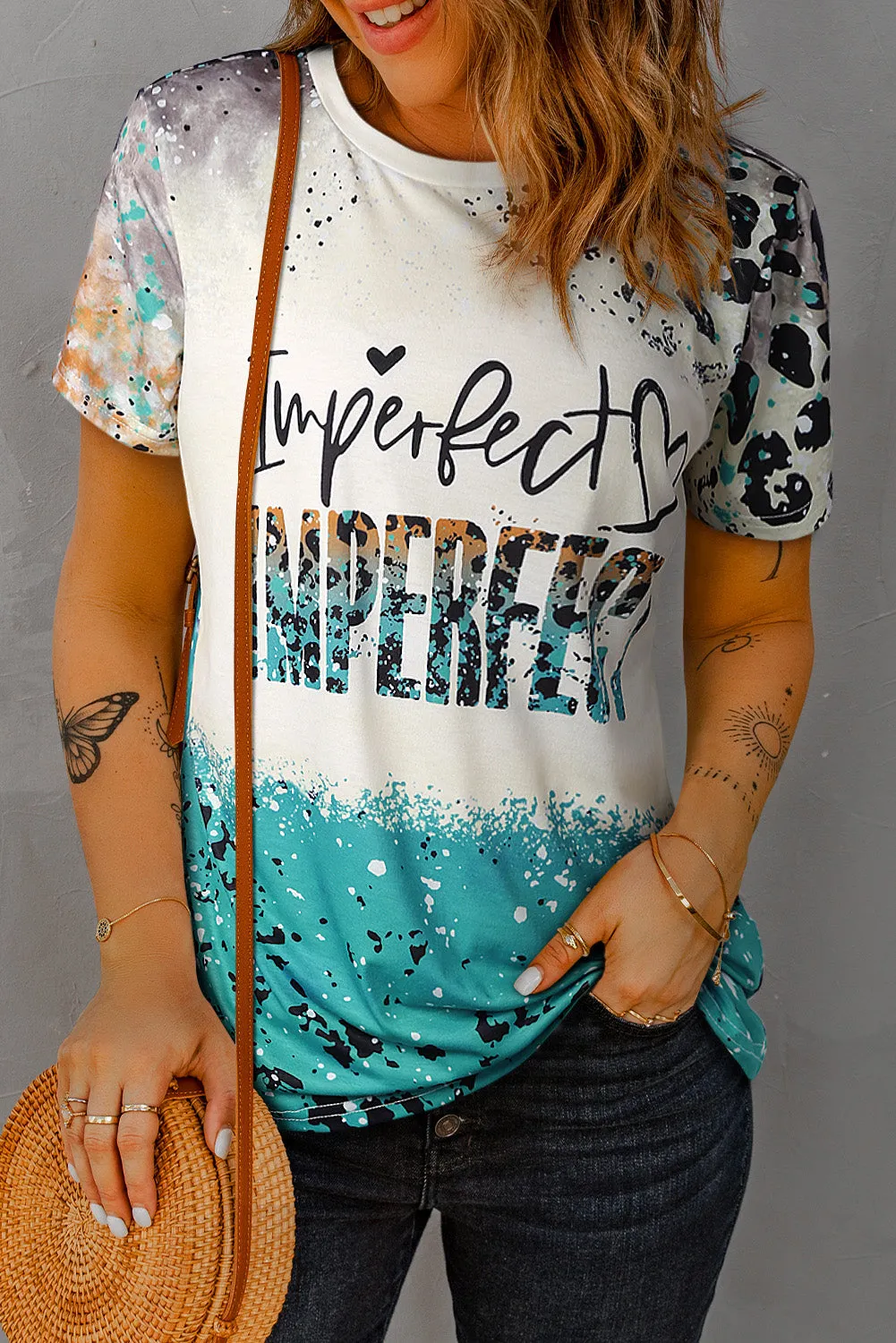 just PRAY Western Fashion Mix Print T Shirt