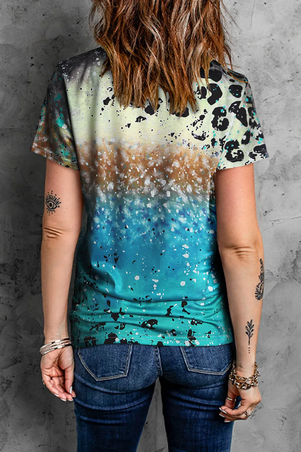 just PRAY Western Fashion Mix Print T Shirt