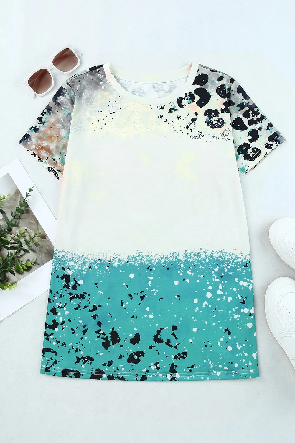just PRAY Western Fashion Mix Print T Shirt