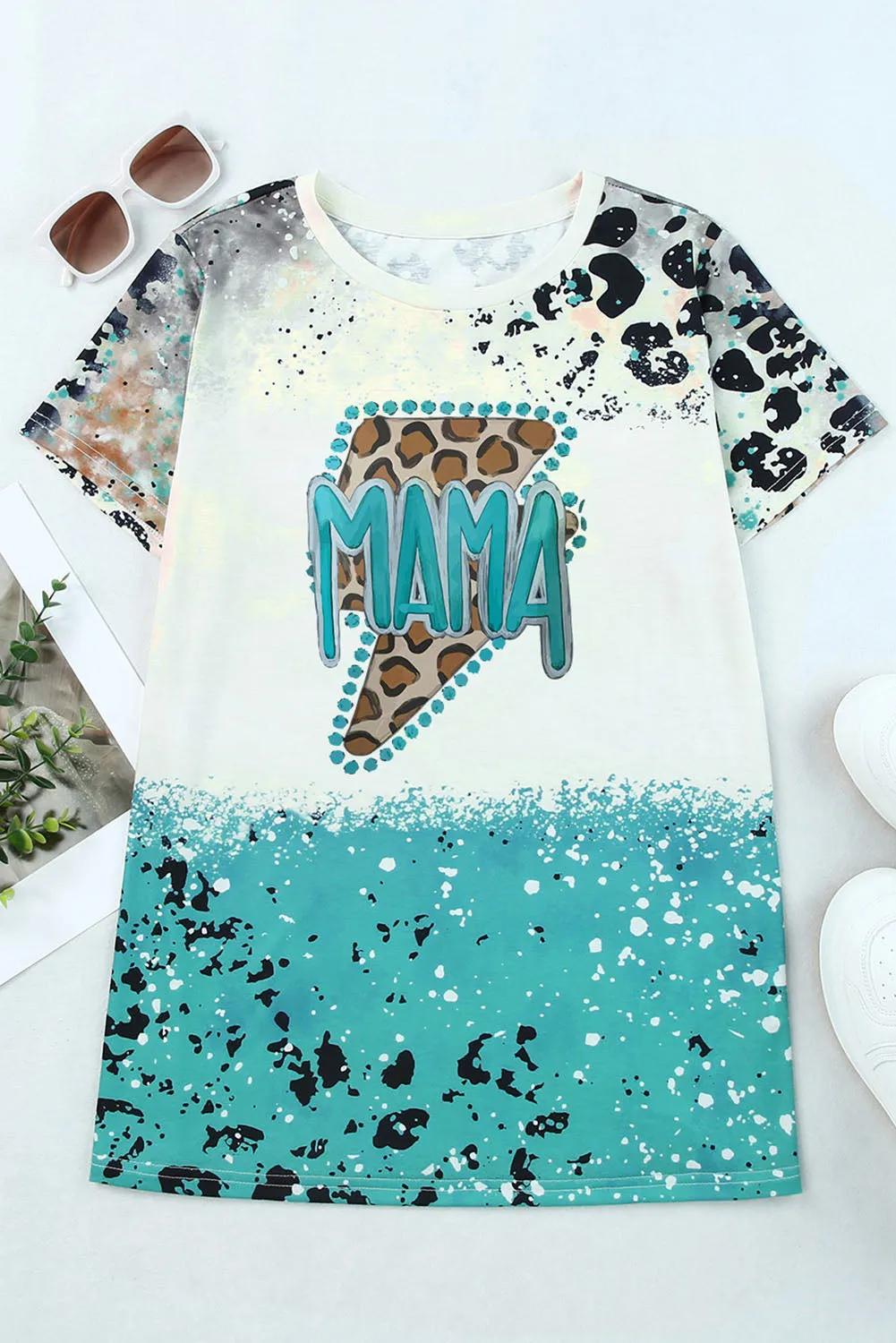 just PRAY Western Fashion Mix Print T Shirt