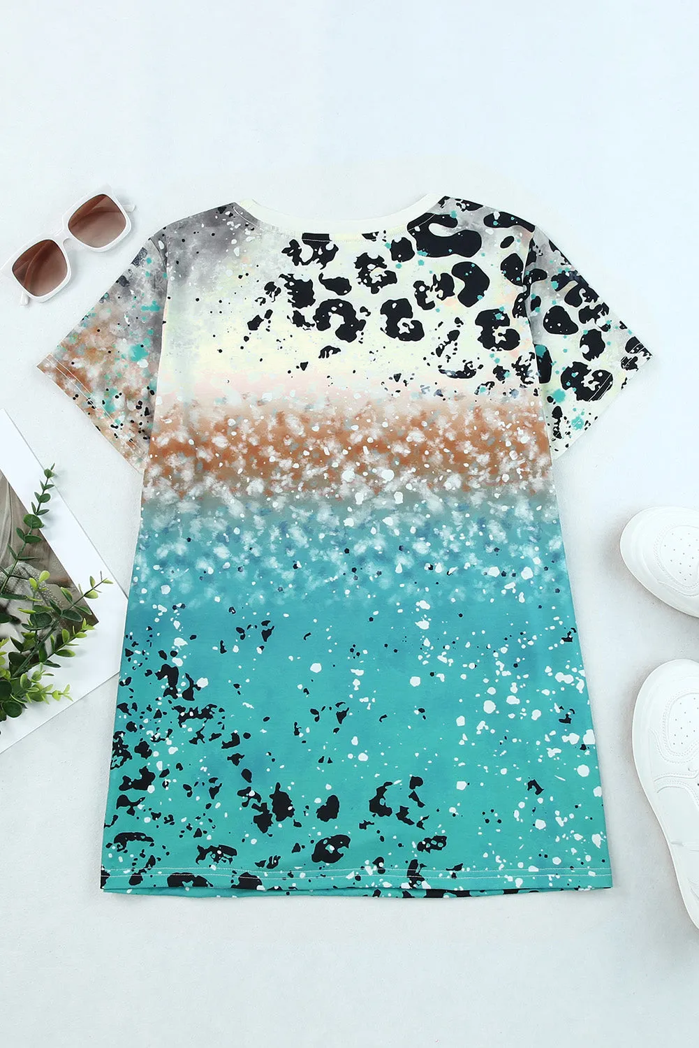 just PRAY Western Fashion Mix Print T Shirt