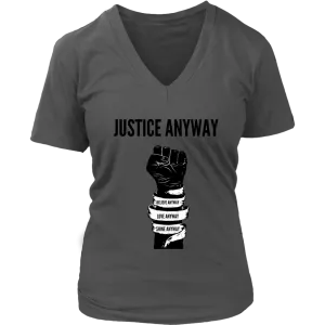 Justice Anyway Womens  V-Neck