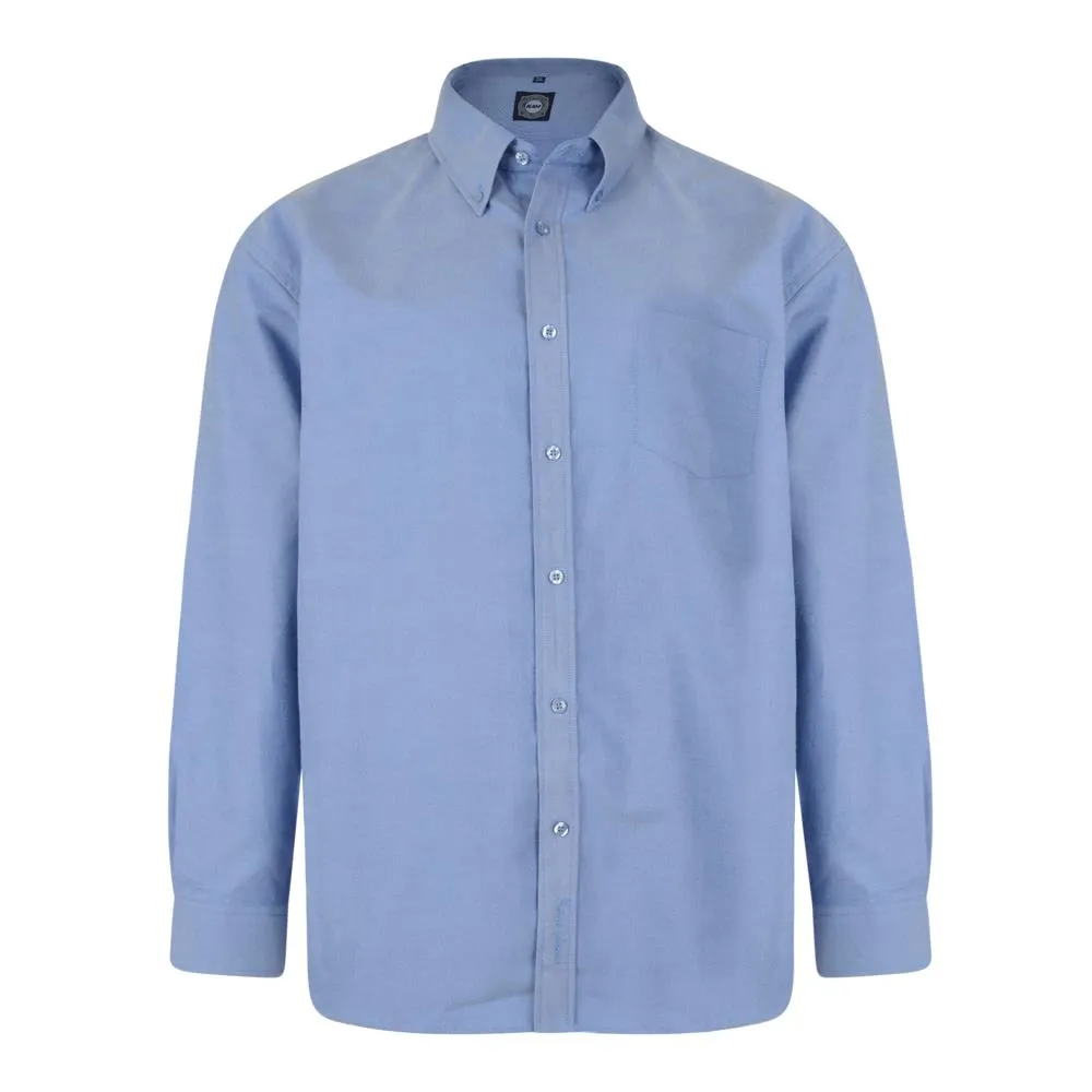 KAM Men's Plus Size L/S Oxford Shirt (664A) Size 2XL-8XL  5 Colours