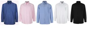 KAM Men's Plus Size L/S Oxford Shirt (664A) Size 2XL-8XL  5 Colours