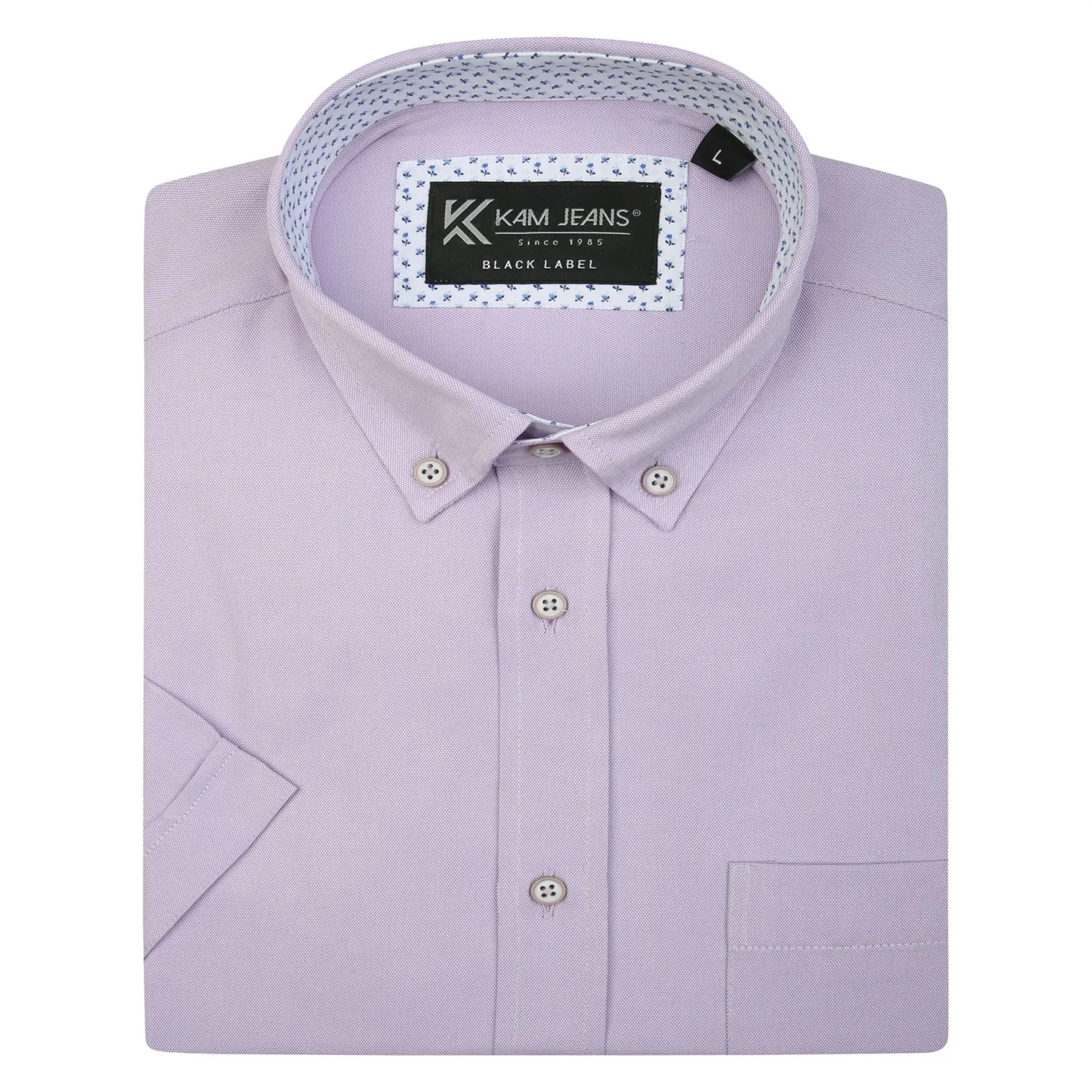 KAM Premium Oxford Short Sleeve Shirt For Men in 7 Colours, 2XL-8XL