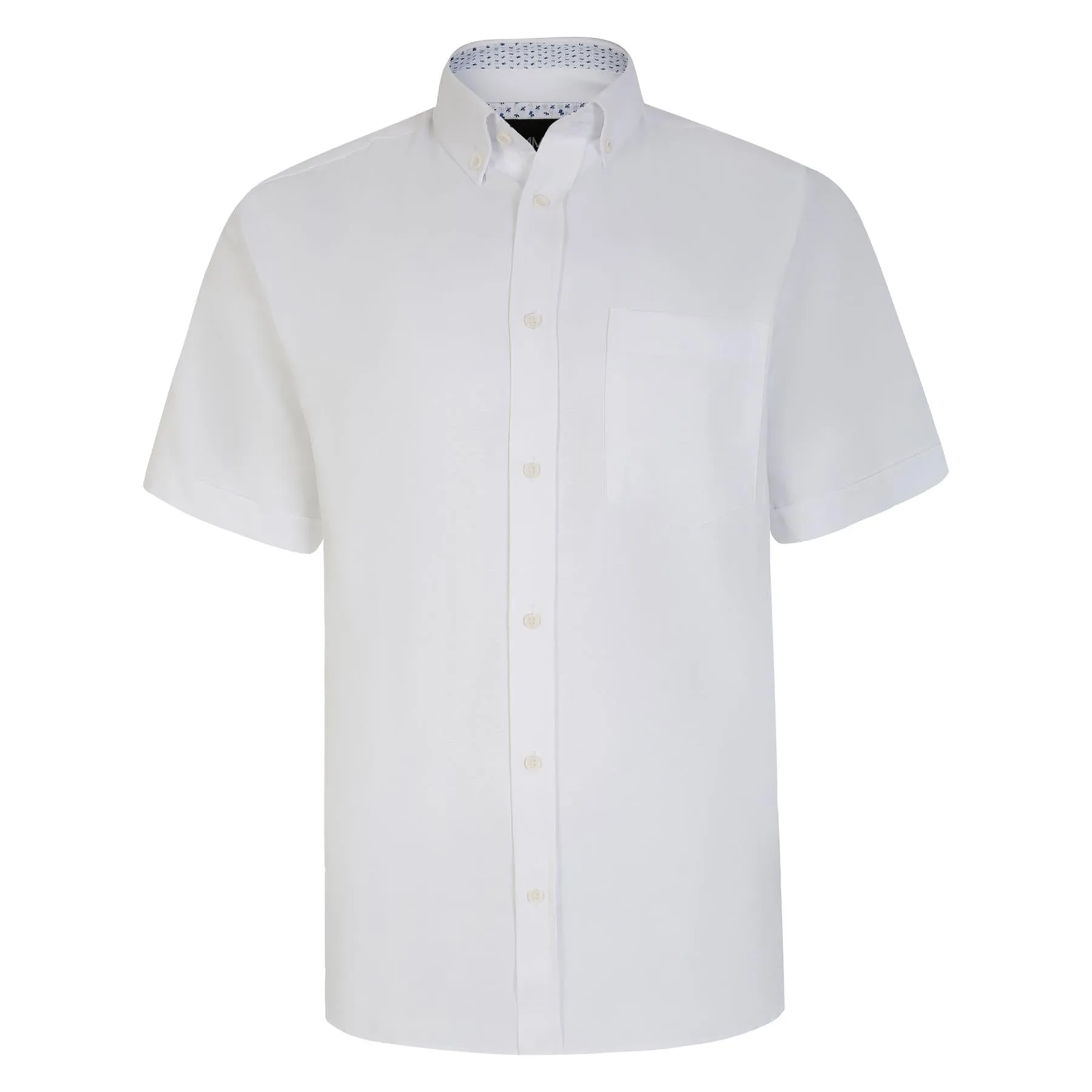 KAM Premium Oxford Short Sleeve Shirt For Men in 7 Colours, 2XL-8XL