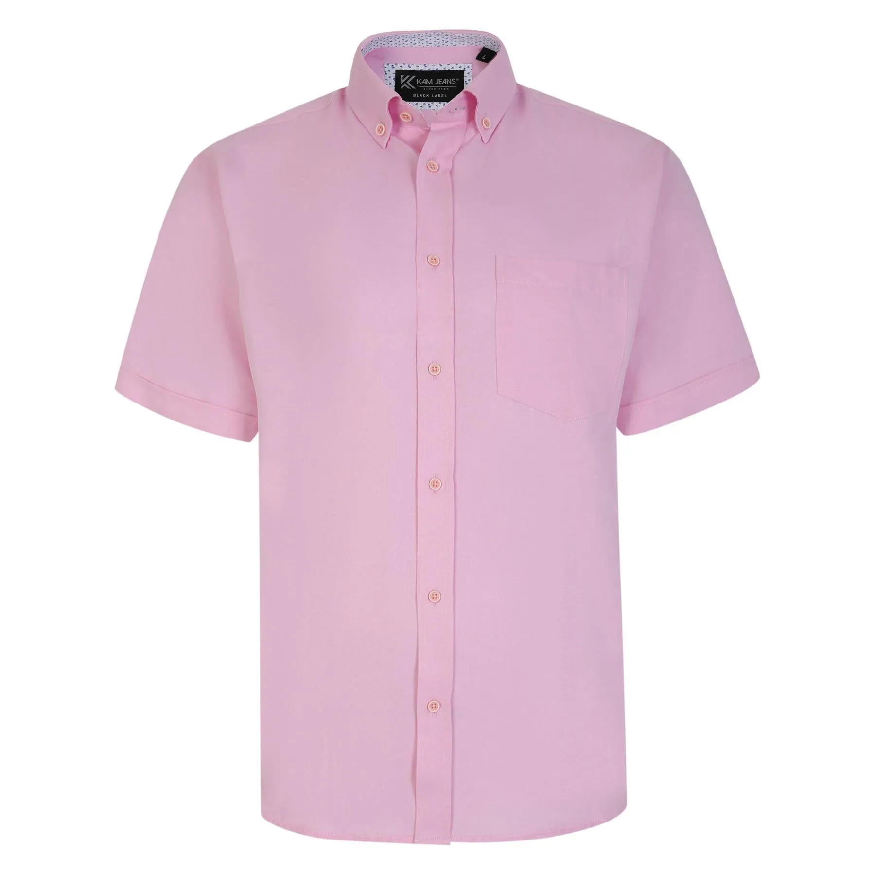 KAM Premium Oxford Short Sleeve Shirt For Men in 7 Colours, 2XL-8XL