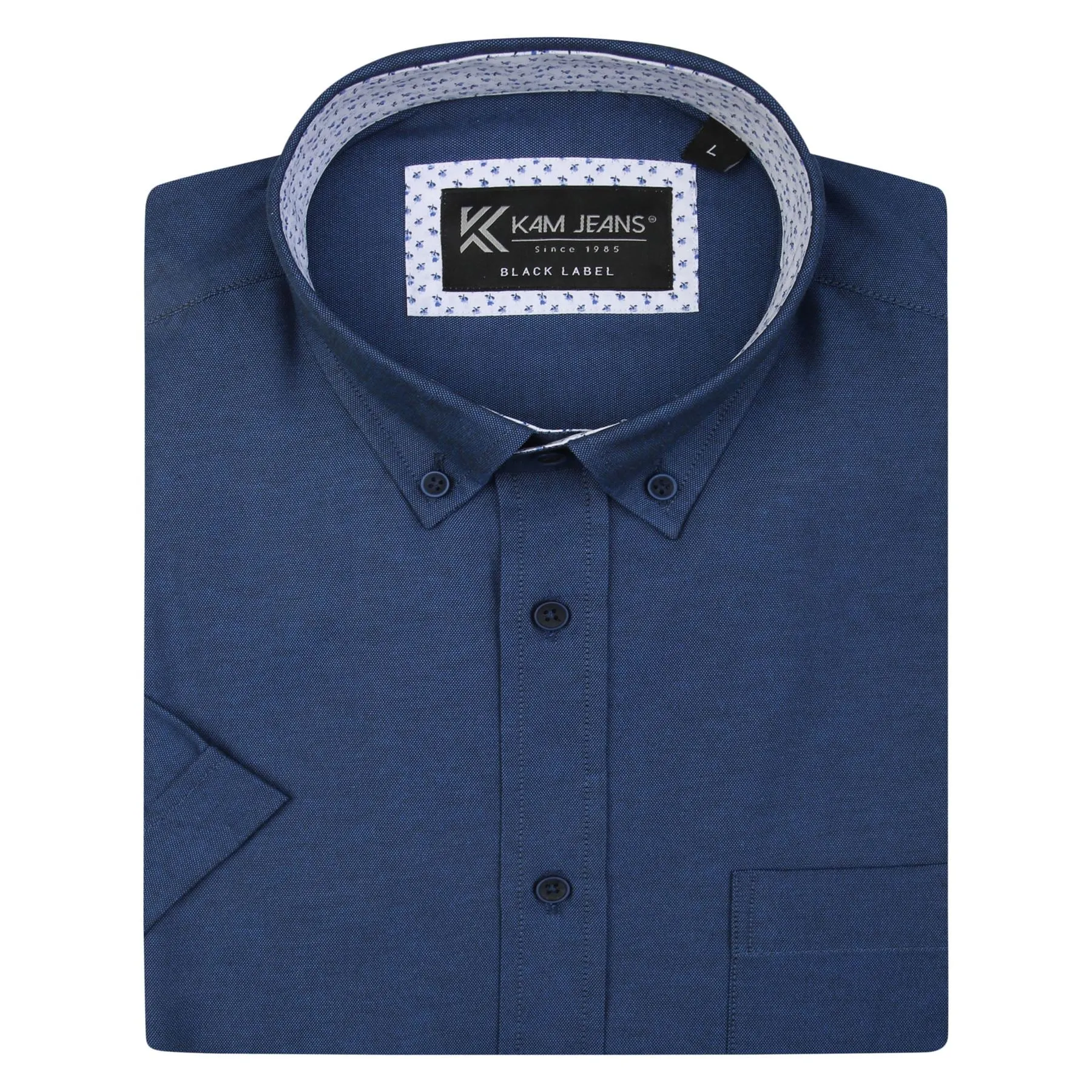 KAM Premium Oxford Short Sleeve Shirt For Men in 7 Colours, 2XL-8XL