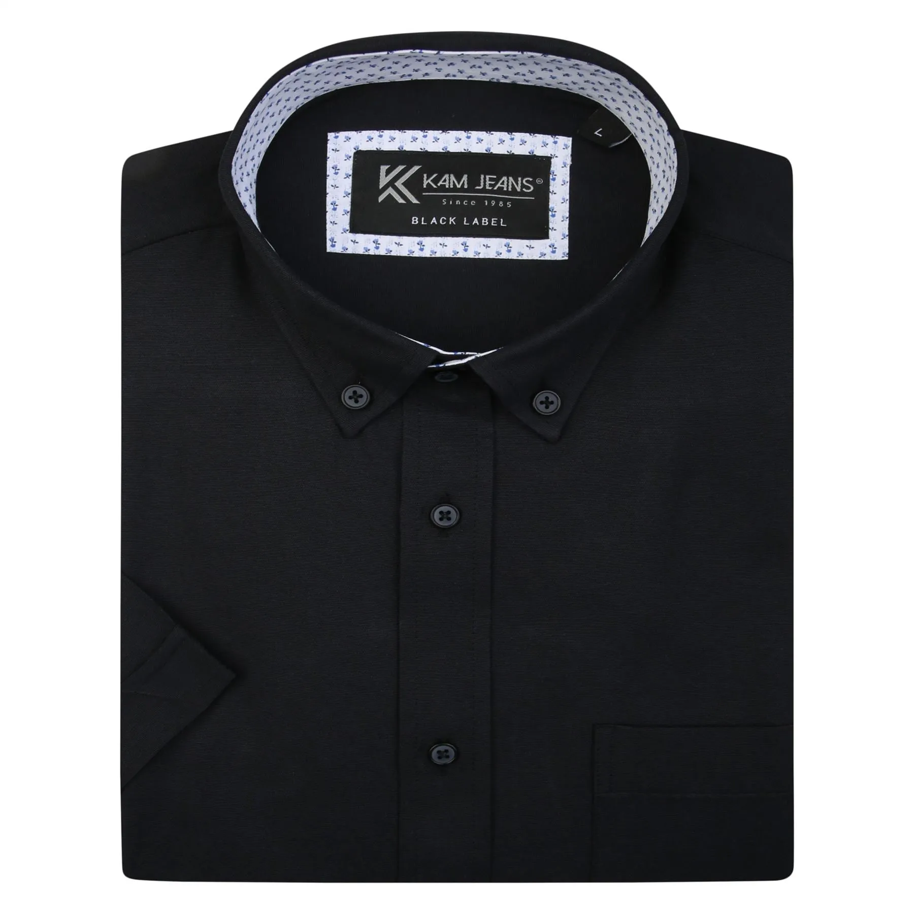 KAM Premium Oxford Short Sleeve Shirt For Men in 7 Colours, 2XL-8XL