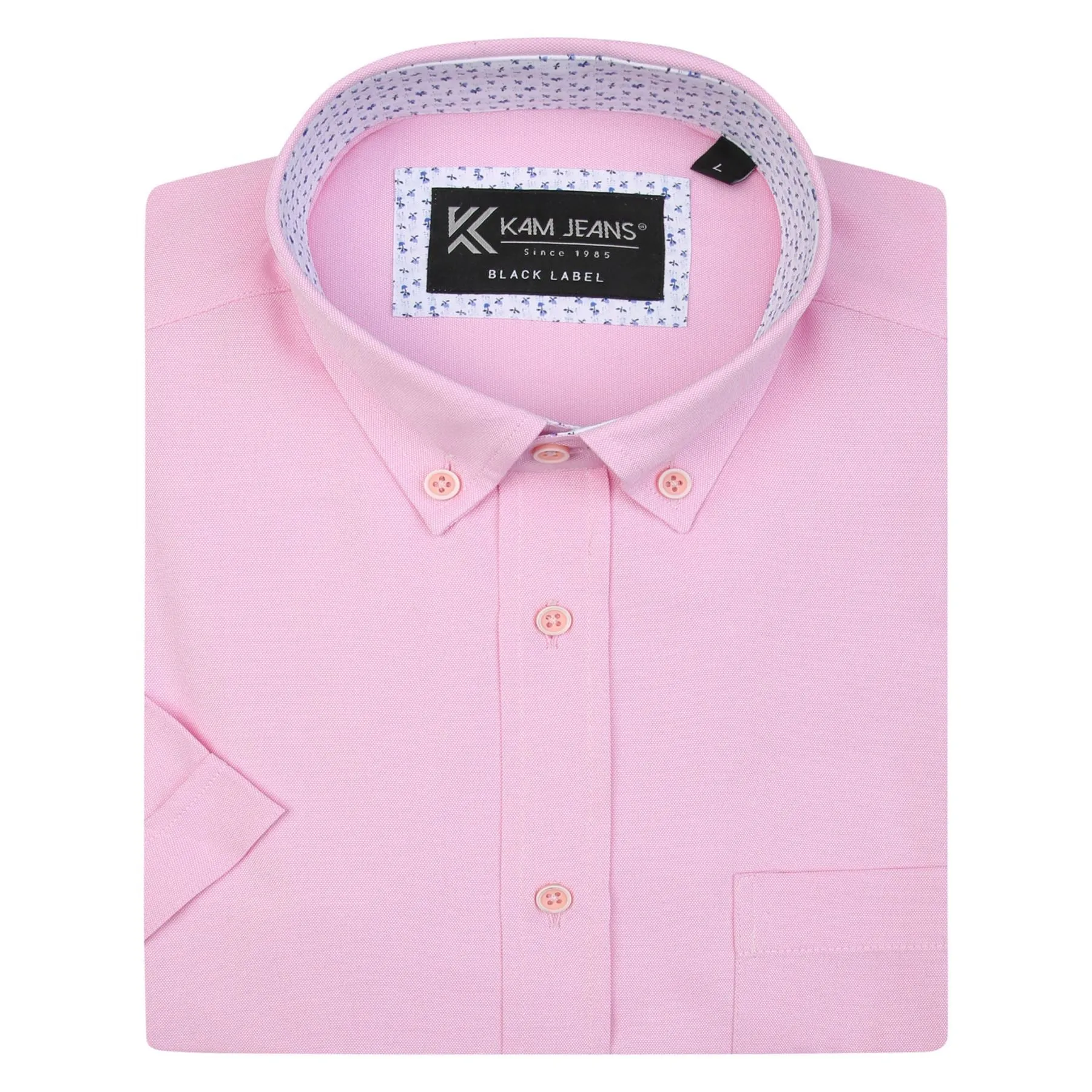 KAM Premium Oxford Short Sleeve Shirt For Men in 7 Colours, 2XL-8XL