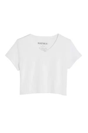 KatieJ NYC - Tween - White Courage Crop Tee