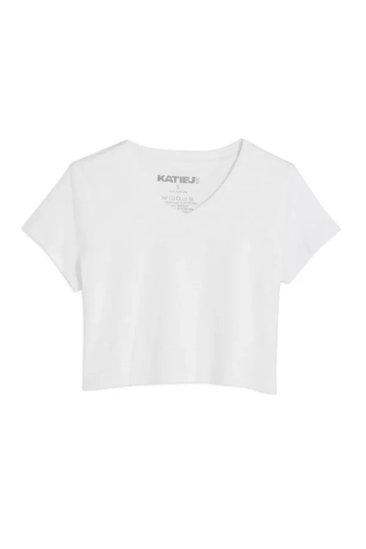 KatieJ NYC - Tween - White Courage Crop Tee