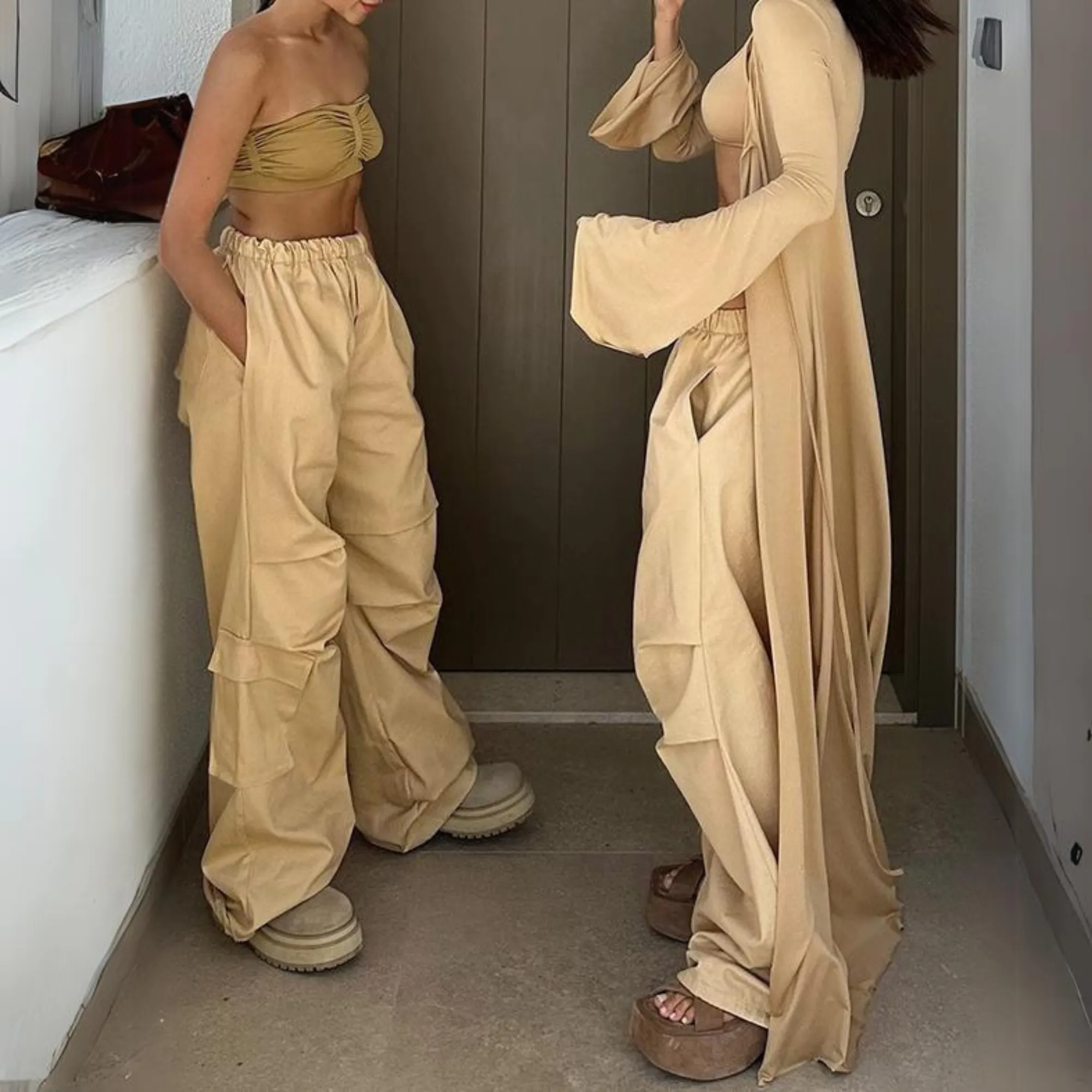 Khaki Cargo Pants for Women - Women's Cargo Pants